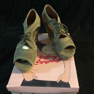 Jeffrey Campbell Khaki Wedge Size 7